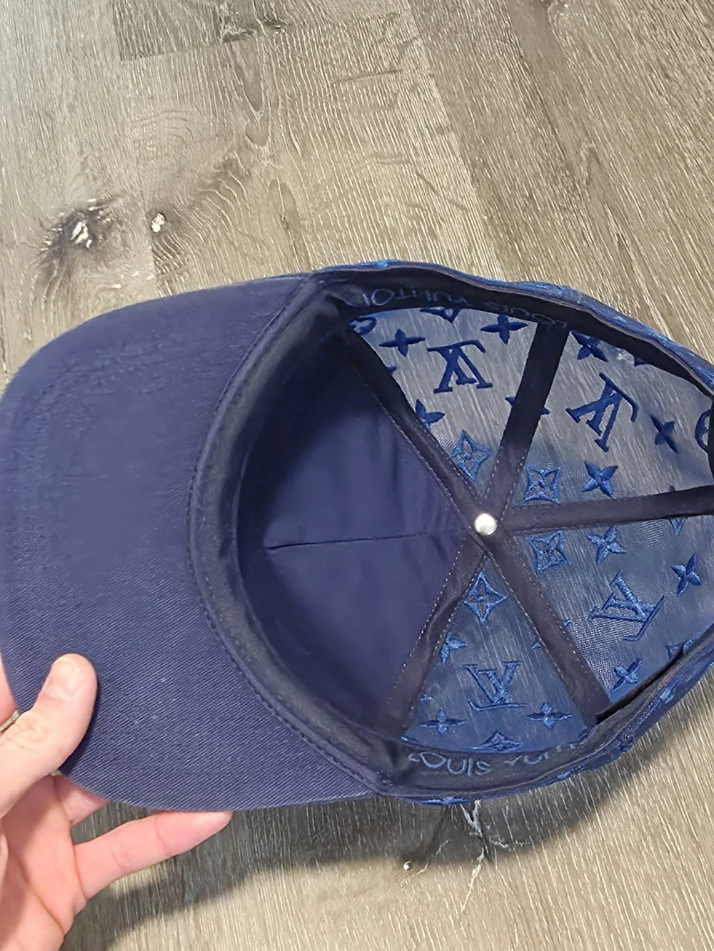 Louis Vuitton Blue Monogram Logo Baseball Cap - Picture 6 of 10